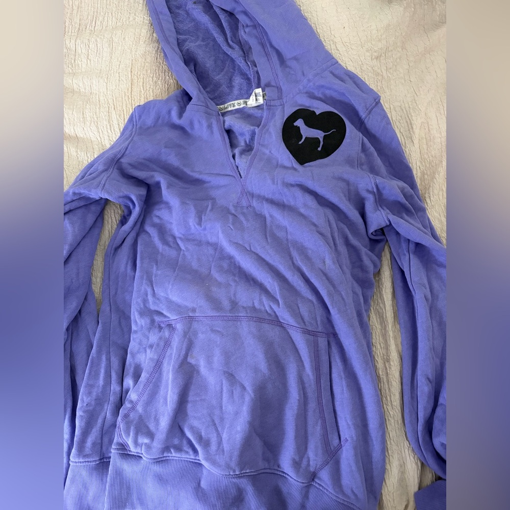 Pink Purple Hoodie with Black Dog Logo